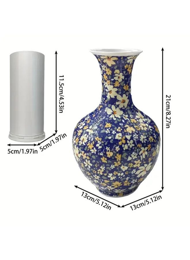 SH1696 Floral 3D Puzzle Vase 164 Pcs Curved Plastic Home Office Decor Gift - Image 2